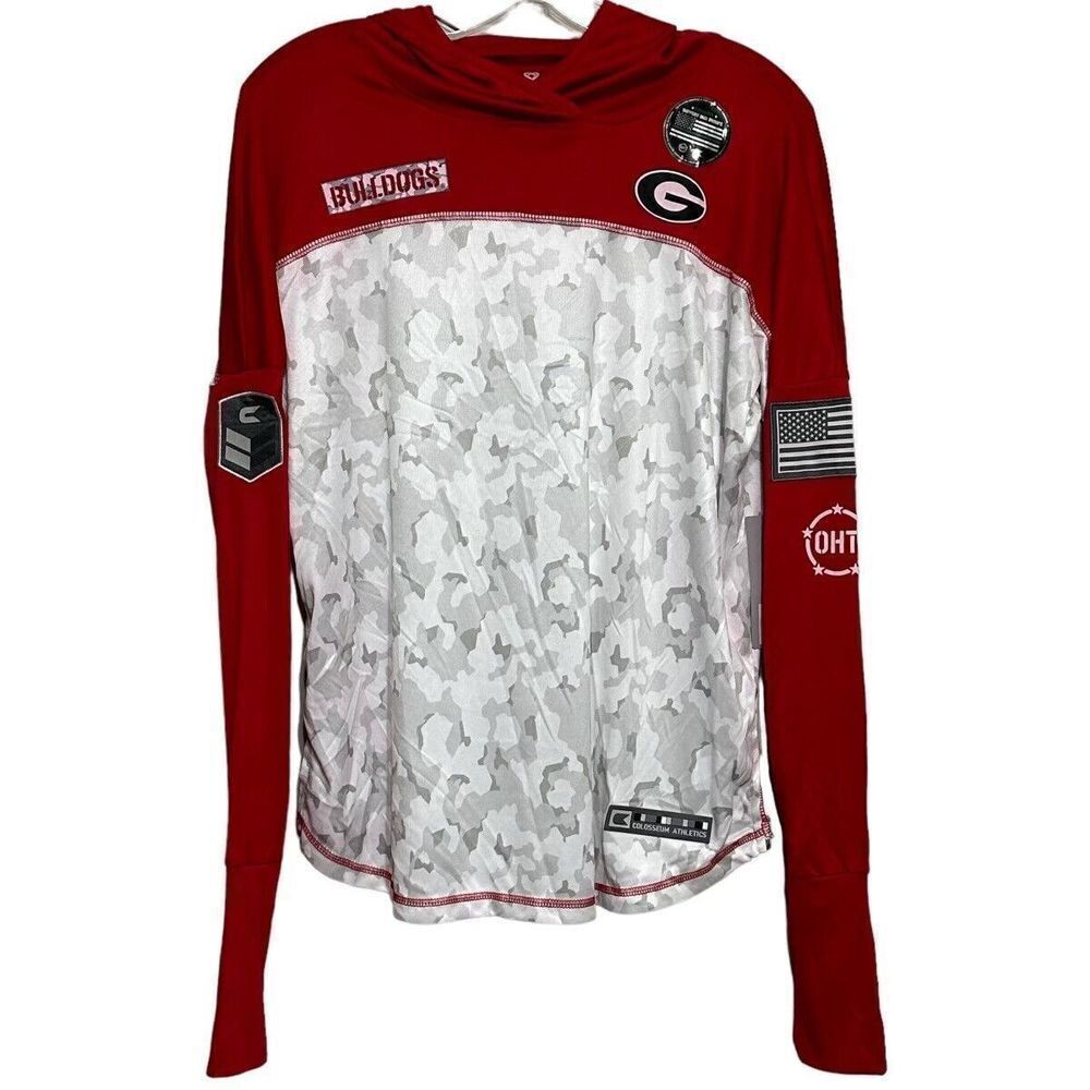 NWT Georgia Bulldogs Women’s Lightweight Hoodie Sz Large‎ Camo Military